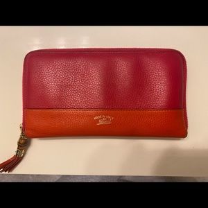 Gucci Wallet- Pink & Orange
